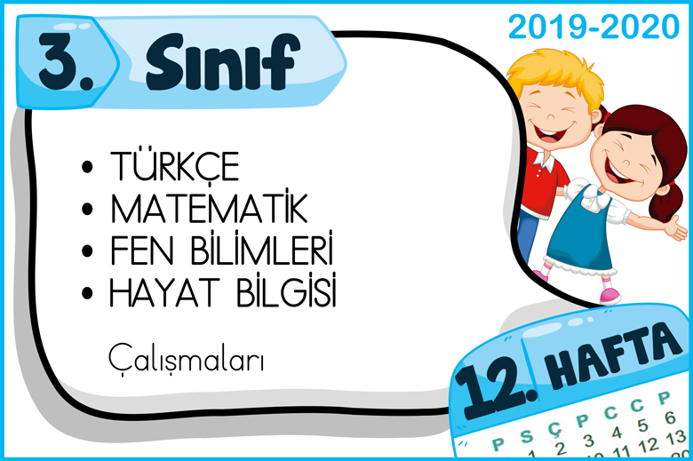 3 Sinif Gunluk Odevler 12 Hafta Ogretmen Evde